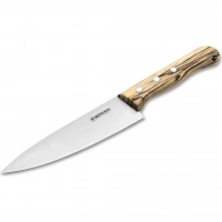 Кухонный шеф-нож Boker Tenera Chef’s Medium Ice Beech, 158 мм, сталь С75, рукоять белый бук купить в Курске