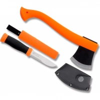 Набор Morakniv Outdoor Kit Orange, нож Morakniv 2000 нержавеющая сталь, цвет оранжевый + топор купить в Курске