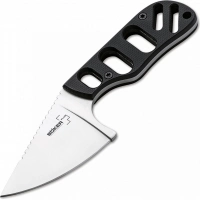 Нож с фиксированным клинком шейный Chad Los Banos Design SFB Neck, Boker Plus 02BO321, сталь 440C Satin, рукоять стеклотекстолит G10 купить в Курске