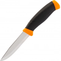 Нож с фиксированным лезвием Morakniv Companion Orange, сталь Sandvik 12C27, рукоять резина/пластик, оранжевый купить в Курске