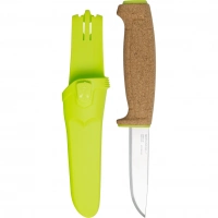 Нож с фиксированным лезвием Morakniv Floating Knife (S) Lime, сталь Sandvik 12C27, пробковая ручка купить в Курске