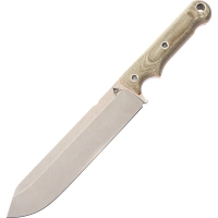 Нож White River FIRECRAFT 7 StoneWash, сталь CPM S35VN, рукоять серо-зеленая микарта, кожаный чехол купить в Курске