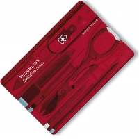 Швейцарская карта Victorinox SwissCard, сталь X45CrMoV15, рукоять ABS-Пластик, красный купить в Курске