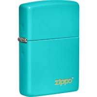 Зажигалка Classic Flat Turquoise ZIPPO Logo купить в Курске