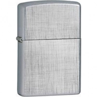 Зажигалка ZIPPO Linen Weave с покрытием Brushed Chrome, латунь/сталь, серебристая, матовая, 36x12x56 мм купить в Курске