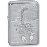 Зажигалка ZIPPO Scorpion Brushed Chrome, латунь с никеле-хром.покрыт., серебр., матов., 36х56х12 мм купить в Курске